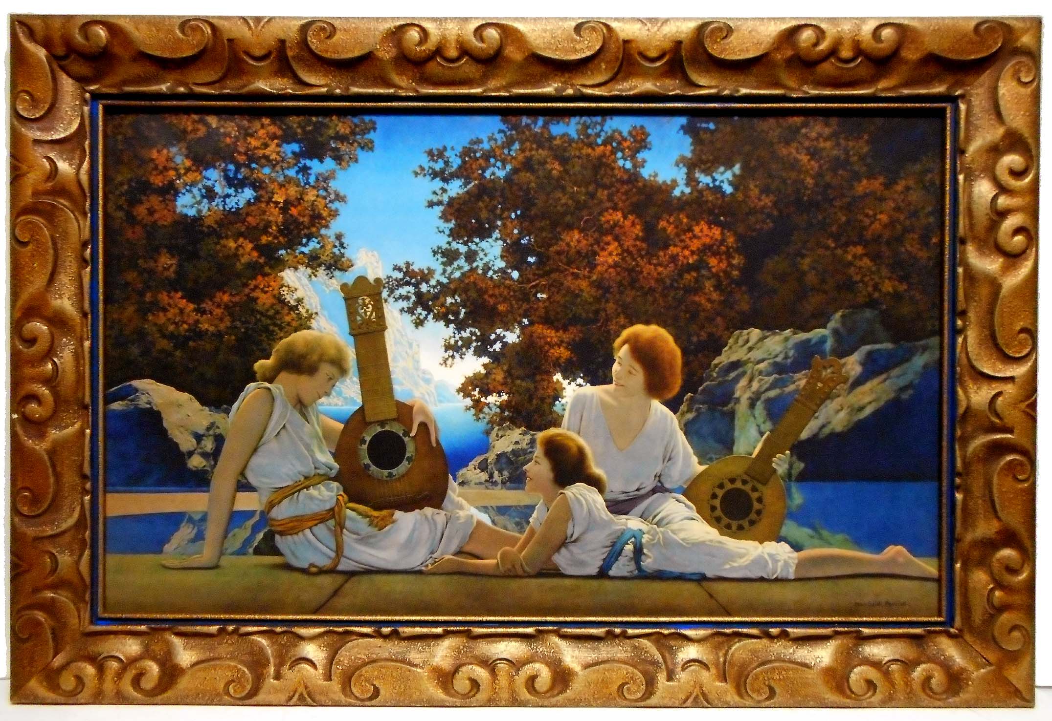 Large Uncirculated Lute Players *Framed in an Original House of Art Frame